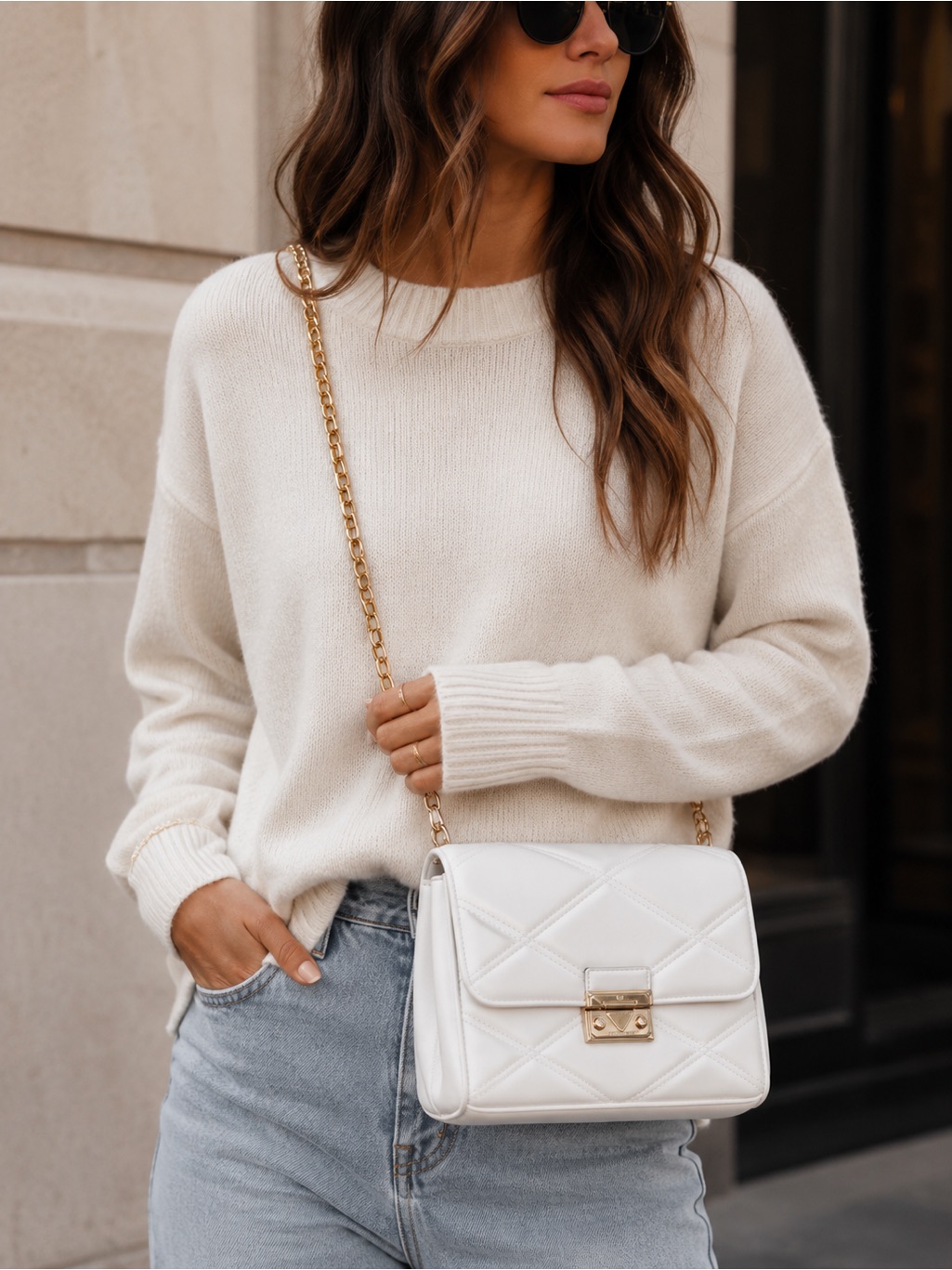 Michael Michael Kors Serena Md Flap Bag Convertible Shoulder Crossbody White Nwt